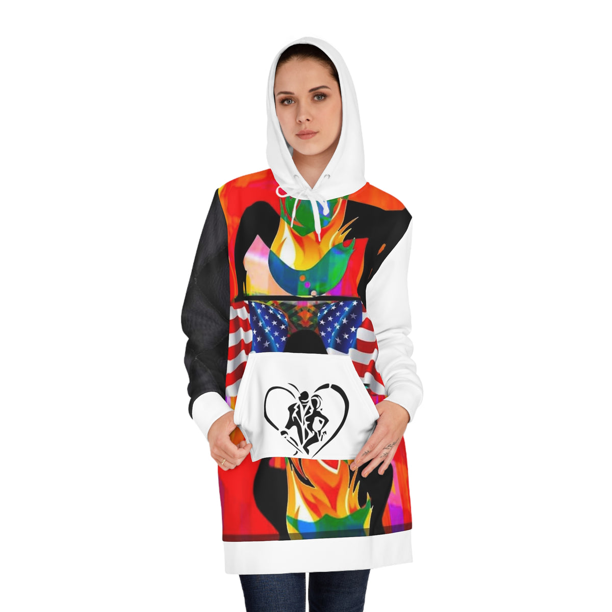 Women's HIP HOP ART Hoodie Dress (AOP)