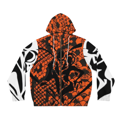 Men's Full-Zip  HIP HOP ART Hoodie (AOP)