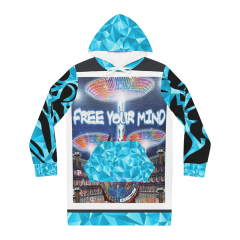 Women's HIP HOP ART Hoodie Dress (AOP)