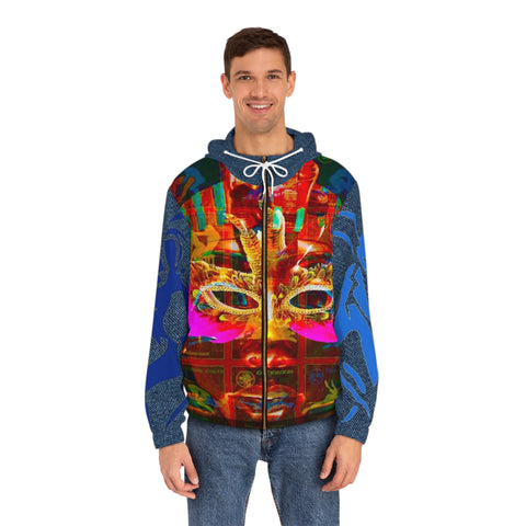 Men's Full-Zip HIP HOP ART Hoodie (AOP)