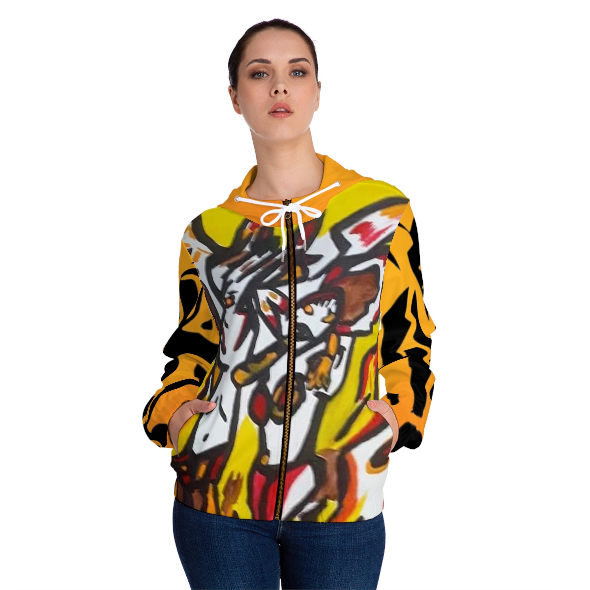 Women’s Full-Zip HIP HOP ART Hoodie (AOP)