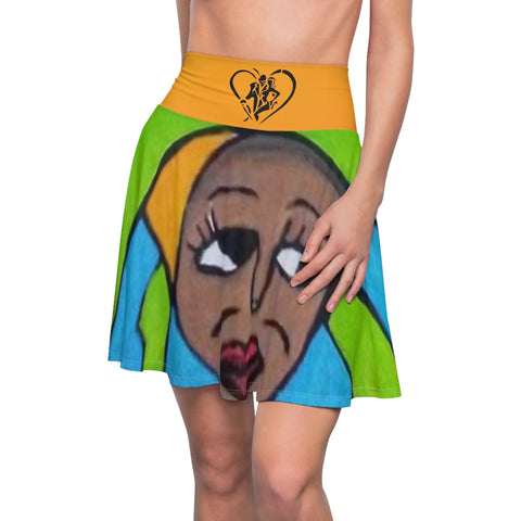 Women's HIP HOP ART Skater Skirt (AOP)