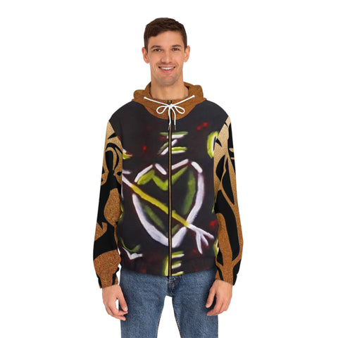 Men's Full-Zip  HIP HOP ART Hoodie (AOP)