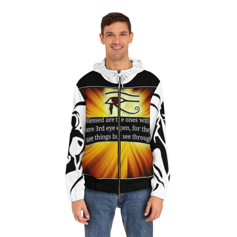 Men's Full-Zip HIP HOP ART Hoodie (AOP)