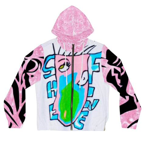 Women’s Full-Zip HIP HOP ART Hoodie (AOP)