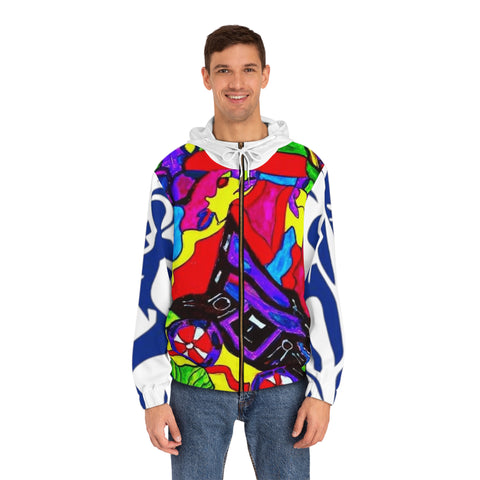 Men's Full-Zip HIP HOP ART  Hoodie (AOP)