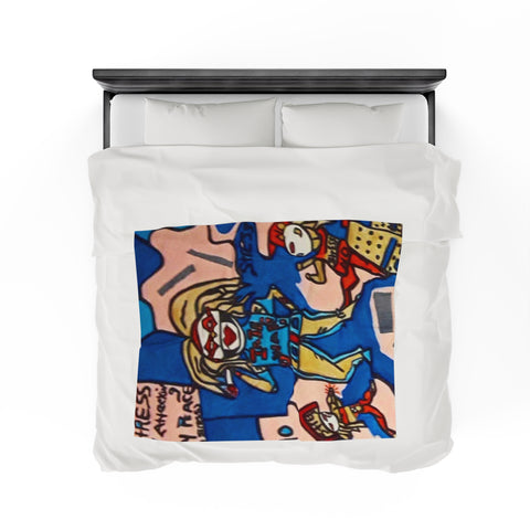 Velveteen Plush HIP HOP ART Blanket