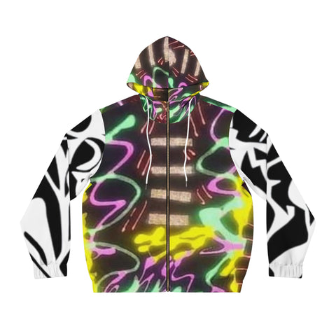 Men's Full-Zip HIP HOP ART Hoodie (AOP)