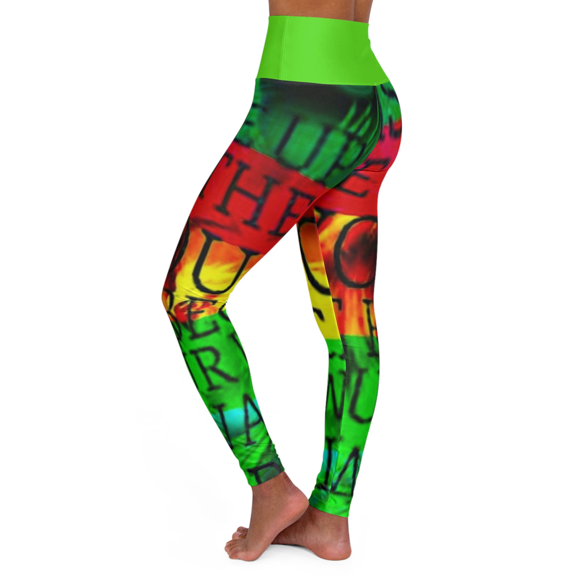 High Waisted HIP HOP ART Yoga Leggings (AOP)