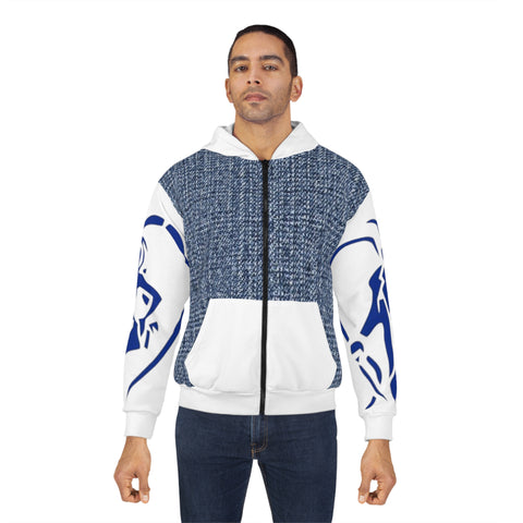 Unisex HIP HOP ART Zip Hoodie (AOP)