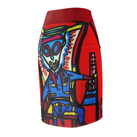 Women's  HIP HOP ART Pencil Skirt (AOP)