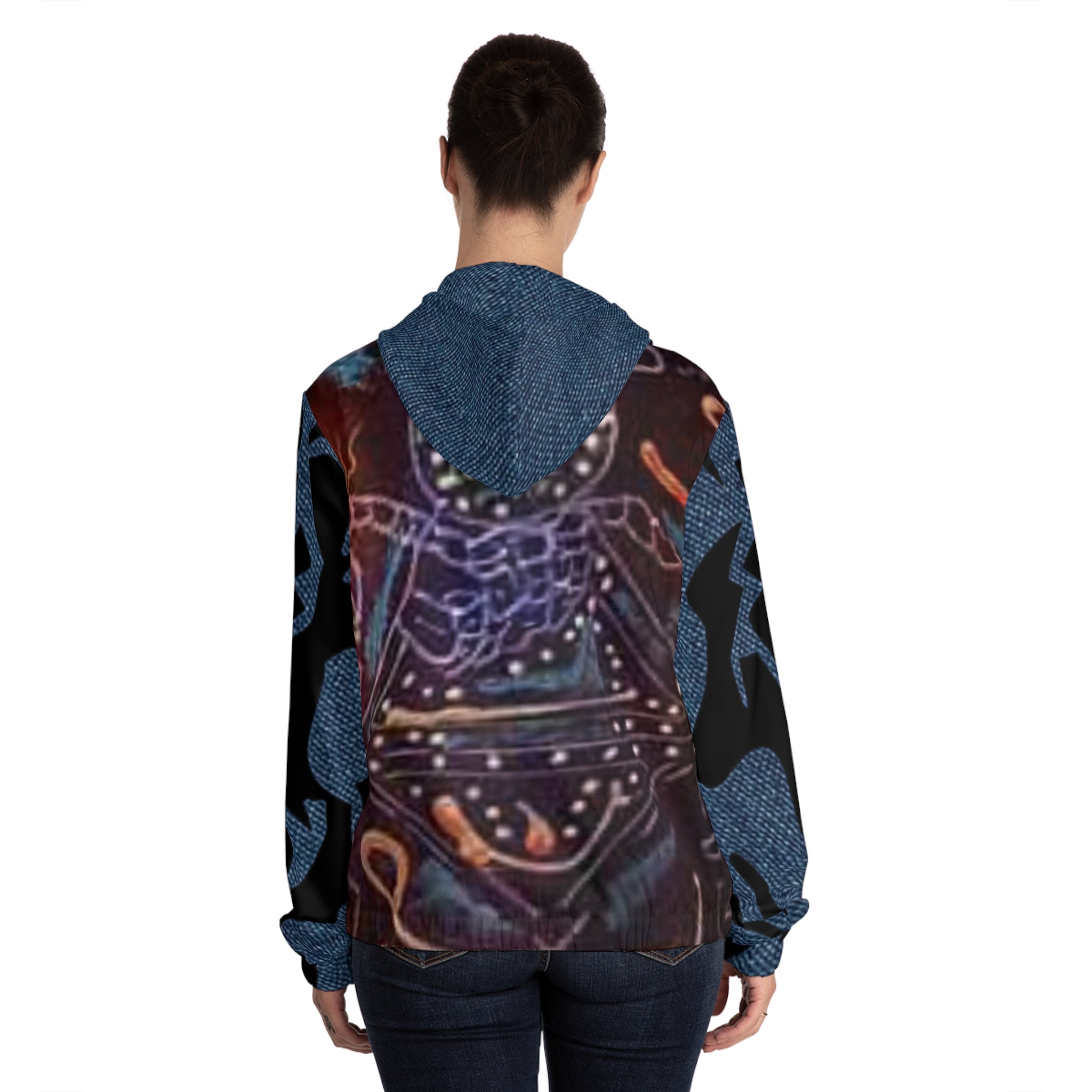 Women’s Full-Zip HIP HOP ART Hoodie (AOP)