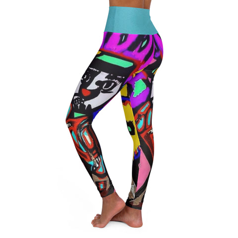 High Waisted HIP HOP ART Yoga Leggings (AOP)