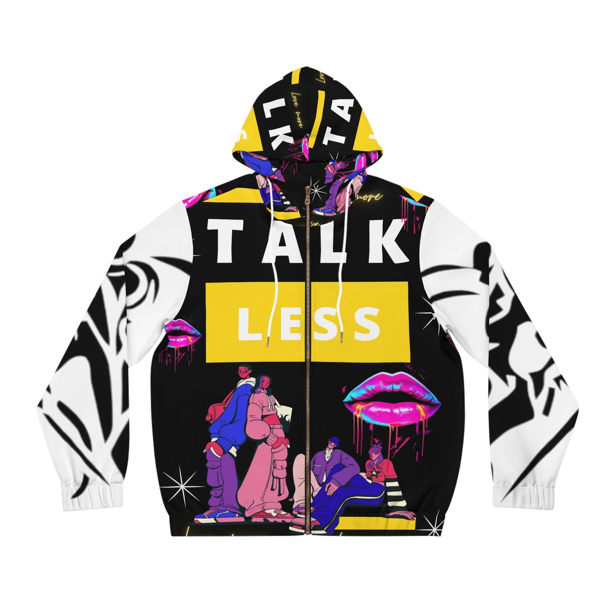 Men's HIP HOP ART Full-Zip Hoodie (AOP)