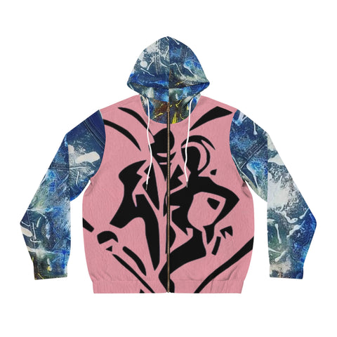 Men's Full-Zip Hip Hop Art Hoodie (AOP)