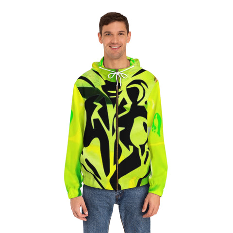 Men's Full-Zip HIP HOP ART Hoodie (AOP)