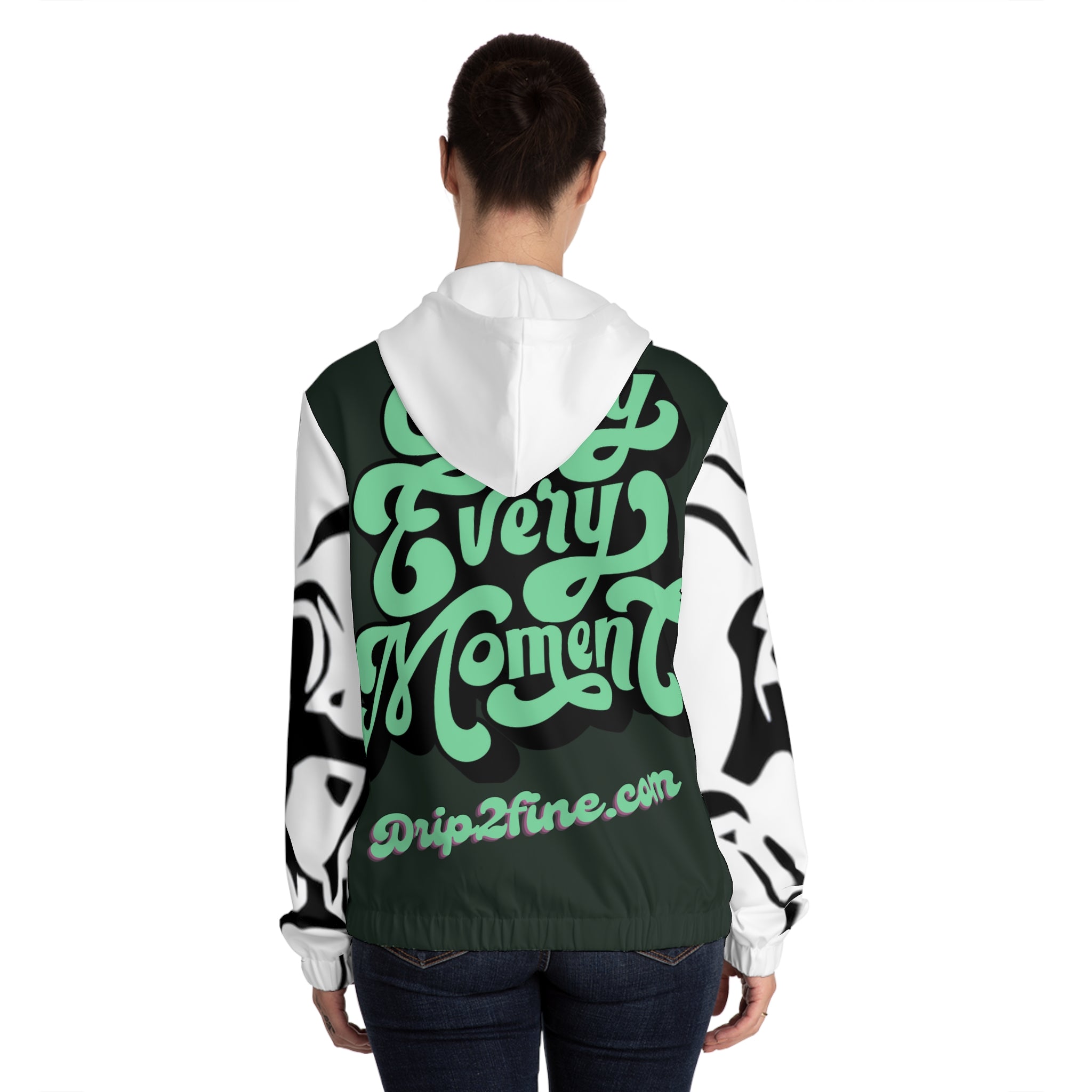 Women’s Full-Zip HIP HOP ART Hoodie (AOP)