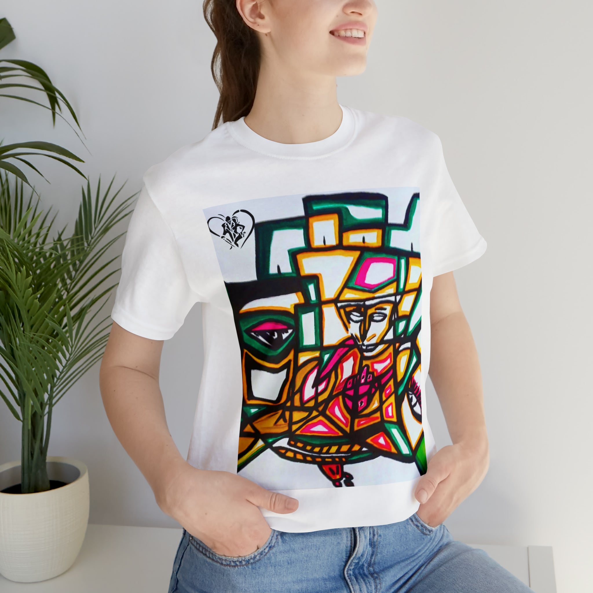 Unisex Hip Hop Art Jersey Short Sleeve Tee