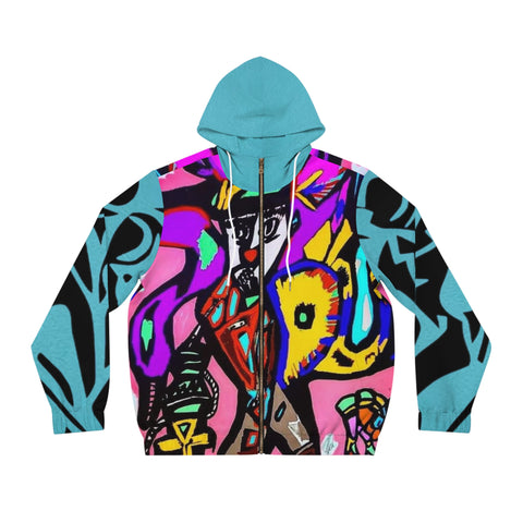 Men's Full-Zip HIP HOP ART Hoodie (AOP)