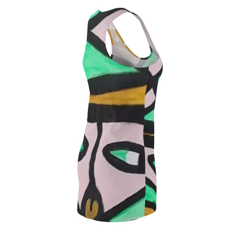 Women's Cut & Sew  HIP HOP ART Racerback Dress (AOP)