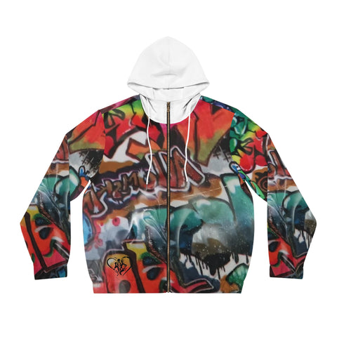 Men's Full-Zip  HIP HOP ART  Hoodie (AOP)