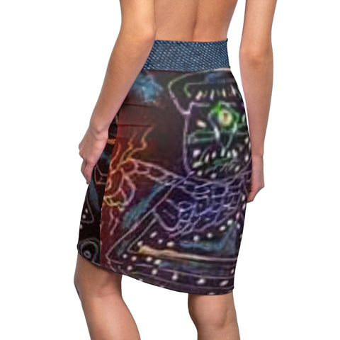 Women's  HIP HOP ART Pencil Skirt (AOP)