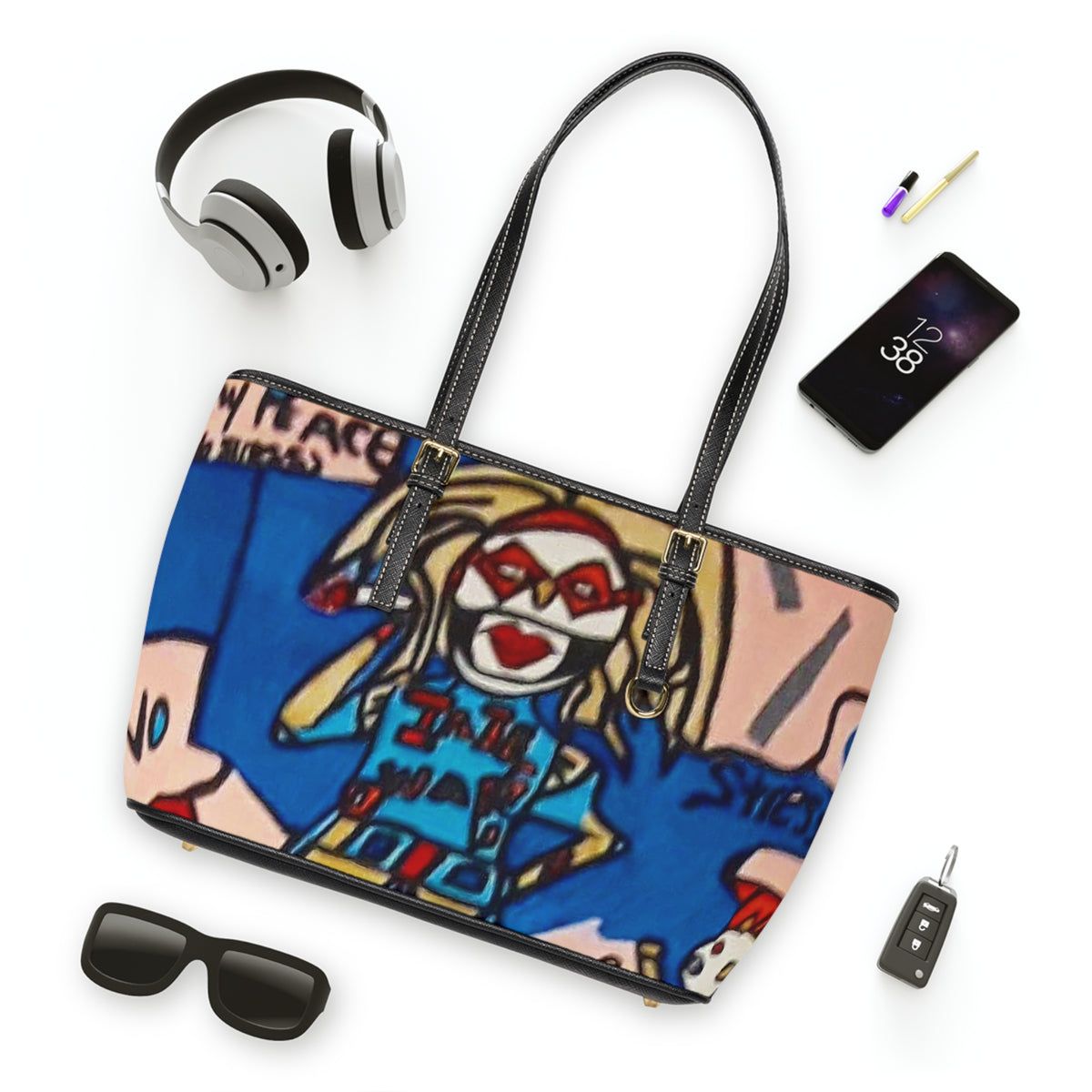 PU Leather HIP HOP ART Shoulder Bag