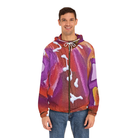 Men's Full-Zip  HIP HOP ART Hoodie (AOP)