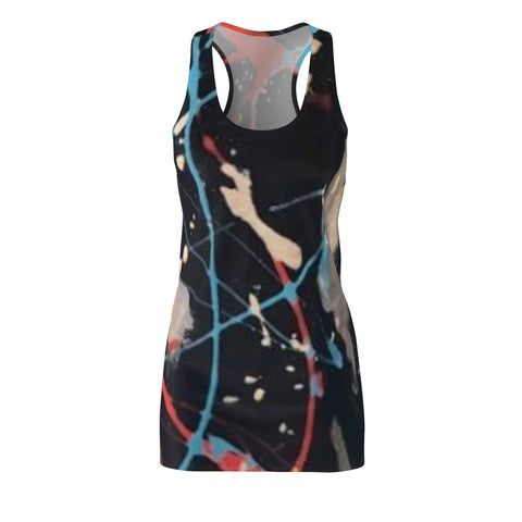 Women's Cut & Sew HIP HOP ART Racerback Dress (AOP)