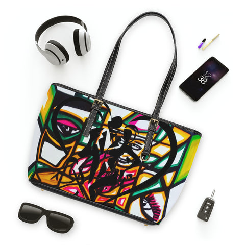 PU HIP HOP ART Leather Shoulder Bag