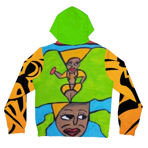 Women’s Full-Zip HIP HOP ART Hoodie (AOP)