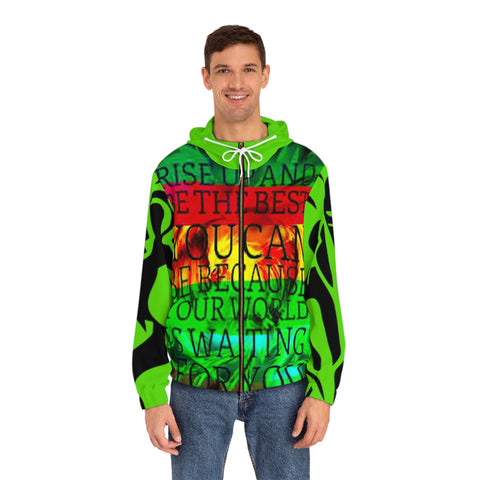 Men's Full-Zip HIP HOP ART Hoodie (AOP)