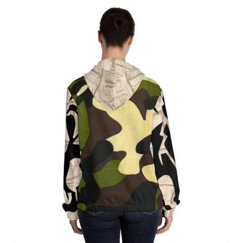 Women’s Full-Zip HIP HOP ART Hoodie (AOP)