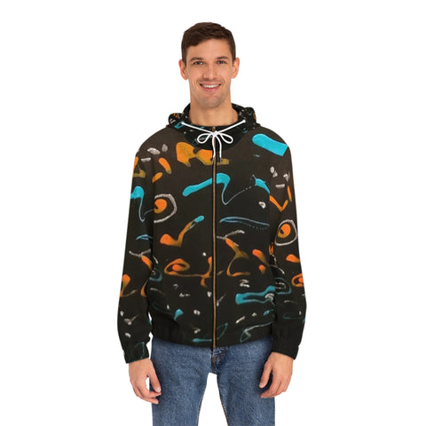 Men's Full-Zip  HIP HOP ART Hoodie (AOP)