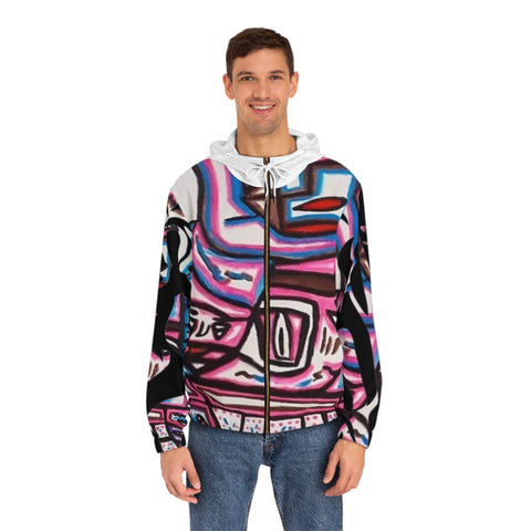 Men's Full-Zip  HIP HOP ART Hoodie (AOP)