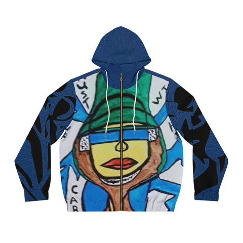 Men's Full-Zip HIP HOP ART Hoodie (AOP)