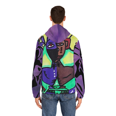 Men's Full-Zip HIP HOP ART Hoodie (AOP)