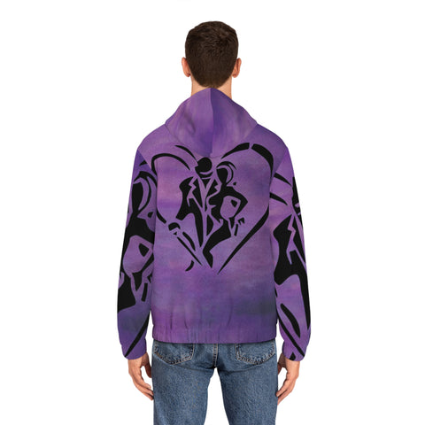 Men's Full-Zip HIP HOP ART Hoodie (AOP)