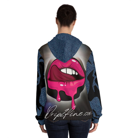 Women’s Full-Zip  HIP HOP ART Hoodie (AOP)