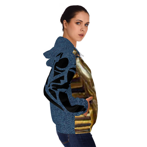Women’s Full-Zip HIP HOP ART Hoodie (AOP)