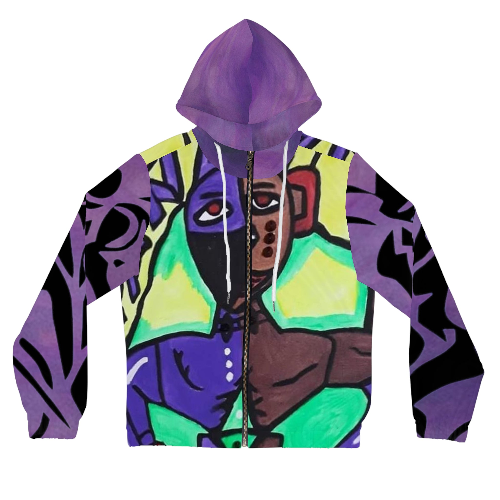 Women’s Full-Zip HIP HOP ART Hoodie (AOP)