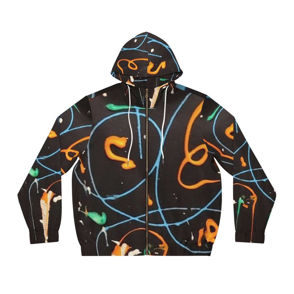 Men's Full-Zip  HIP HOP ART Hoodie (AOP)