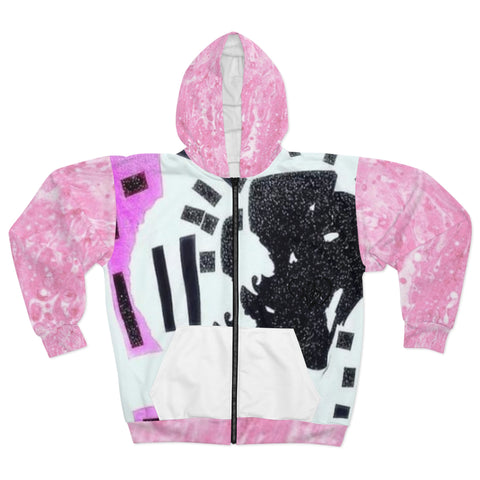 Unisex HIP HOP ART Zip Hoodie (AOP)