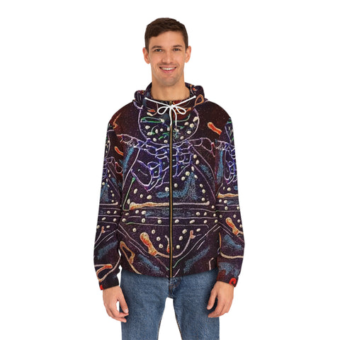 Men's Full-Zip  HIP HOP ART Hoodie (AOP)