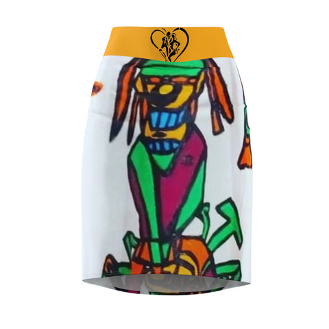 Women's HIP HOP ART Pencil Skirt (AOP)