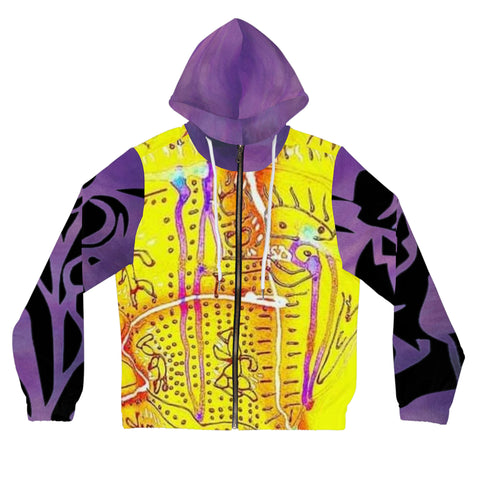 Women’s Full-Zip HIP HOP ART Hoodie (AOP)