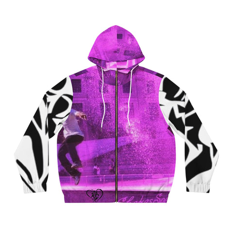 Men's Full-Zip HIP HOP ART Hoodie (AOP)