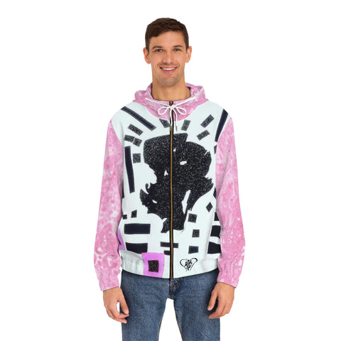 Men's Full-Zip HIP HOP ART Hoodie (AOP)