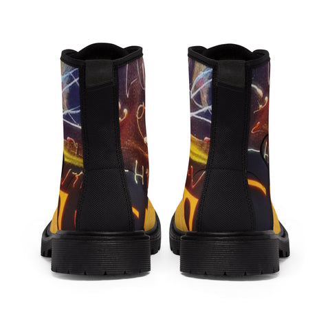 Men's  Musical Drip Canvas Boots