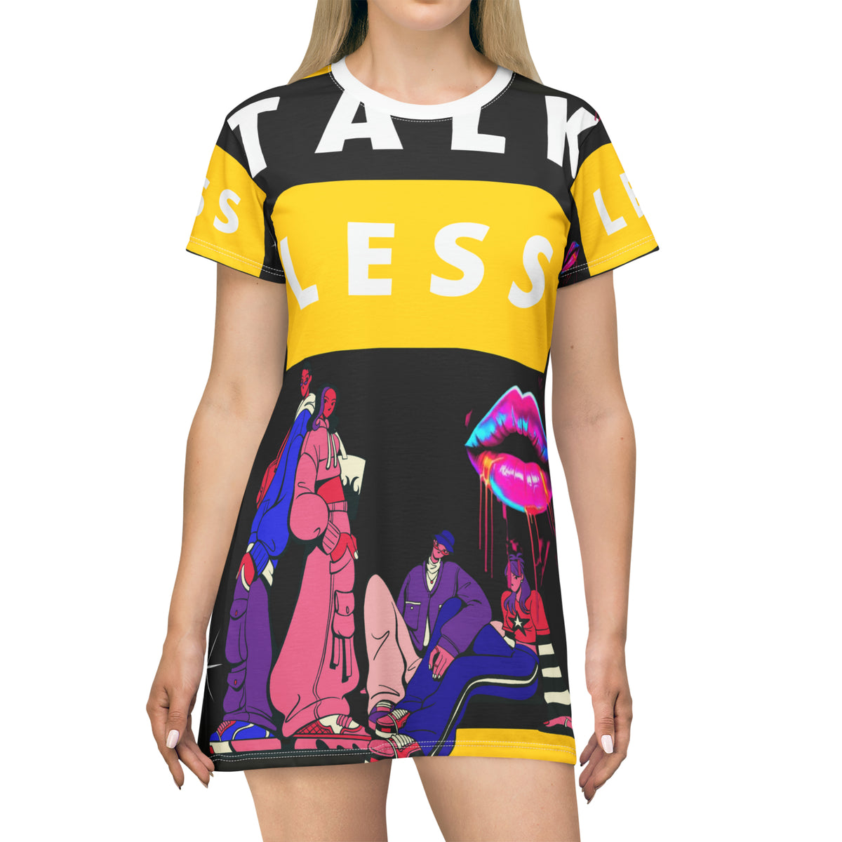 HIP HOP ART T-Shirt Dress (AOP)